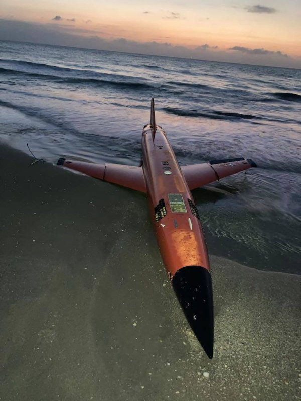 “My mom and uncle found a USAF target drone on the beach.”