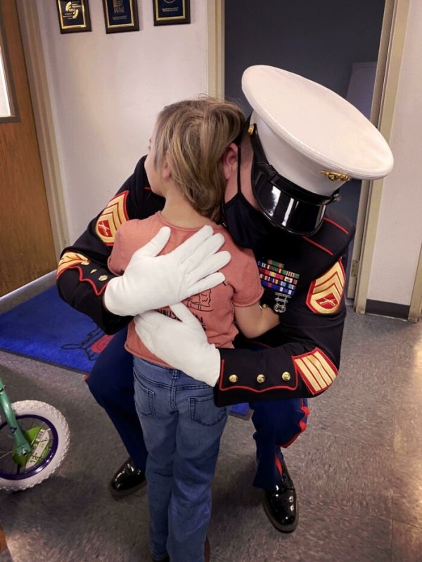 Our 6yo learned this year that Toys for Tots is a thing. On finding out how many kids don’t get toys for Christmas she packed up ALL of her own toys for donation, and she told us she didn’t want anything this year except toys to give to Toys for Tots. This Marine was very moved.