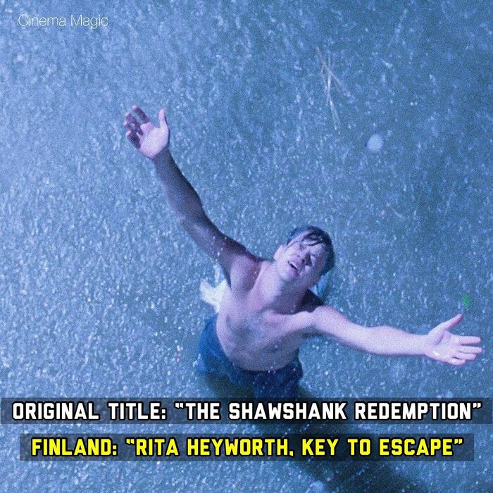 Cinema Magic Original Title "The Shawshank Redemption" Finland "Rita Heyworth, Key To Escape"