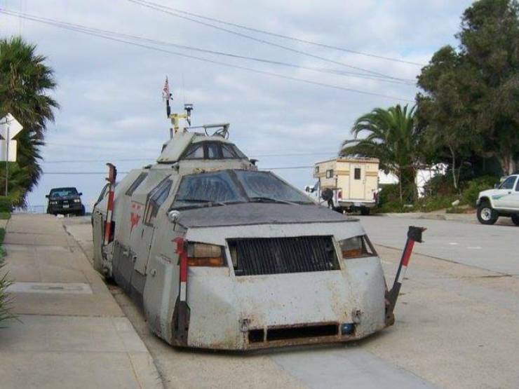 “A storm chasing vehicle I found on a morning walk.”