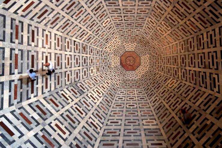 “Marble floor on the Florence Cathedral.”