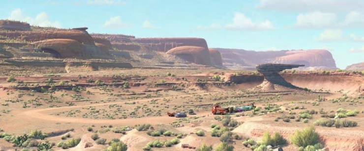 “In the "Cars" movie, canyons are shaped like old cars.”