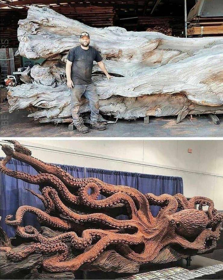 “This carving octopus.”