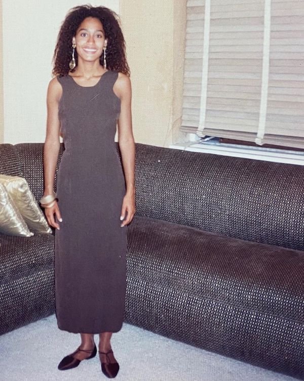 Tracee Ellis Ross before her prom in 1990