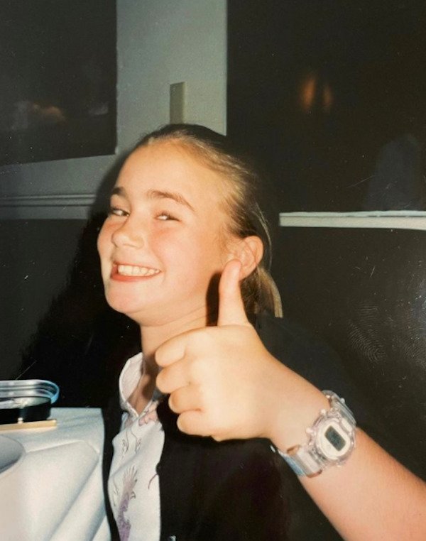 Lily Collins in the year 2000 at 10 years old