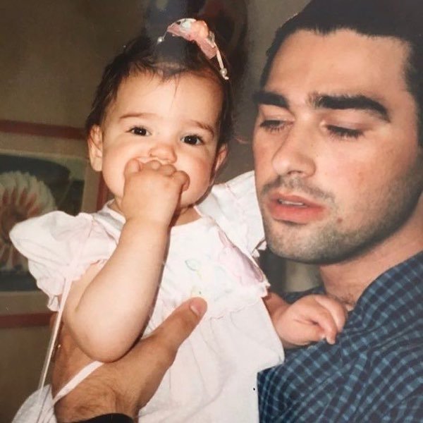 Dua Lipa and her father in the late ’90s