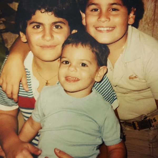 Josh Gad with his brothers in the ’80s