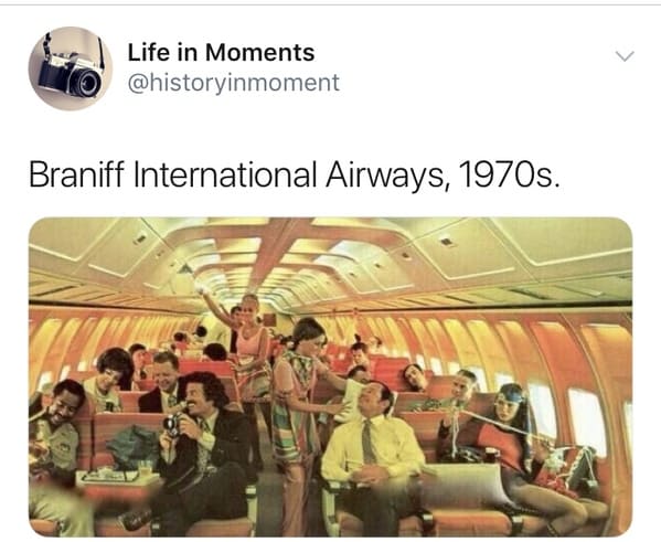 Life in Moments Braniff International Airways, 1970s.