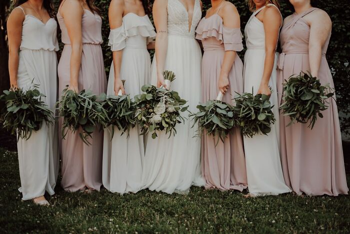 The bride had 16 bridesmaids, and she wanted 16 different styles of dresses in 16 different shades of blue for each of the bridesmaids. She threw a fit when the store didn't have quite that many options