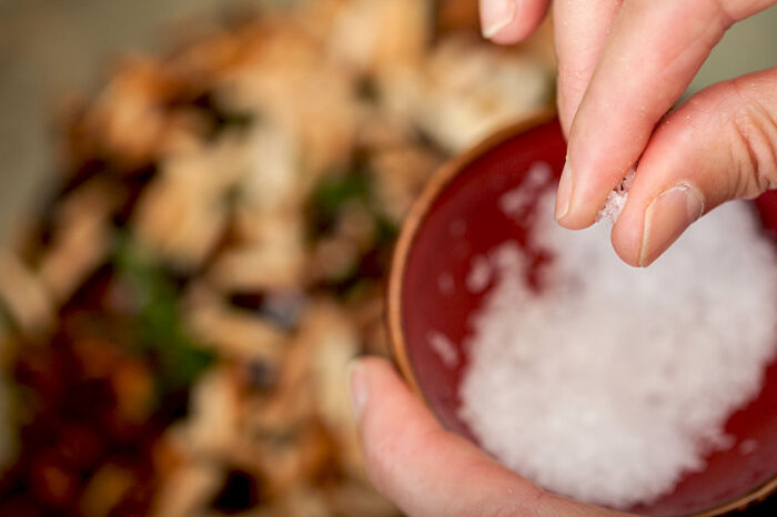 Remember, you can't get some stuff back after you add it. Go slow with seasonings, and lightly. You can always add more, but you can't take it back. Don't let your food taste like ocean water.