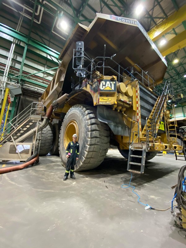 Big truck, human for scale.