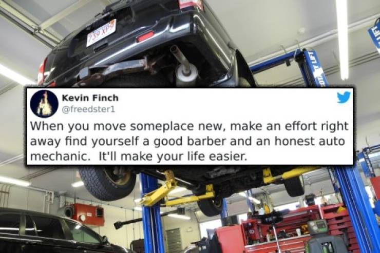 Automobile repair shop - BP3 Ota Y Lift Kevin Finch When you move someplace new, make an effort right away find yourself a good barber and an honest auto mechanic. It'll make your life easier.