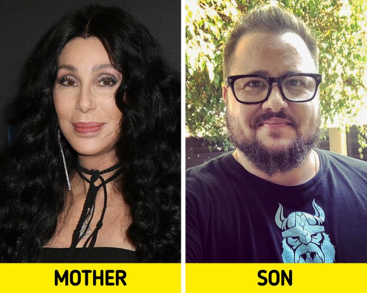 Cher and Chaz Bono