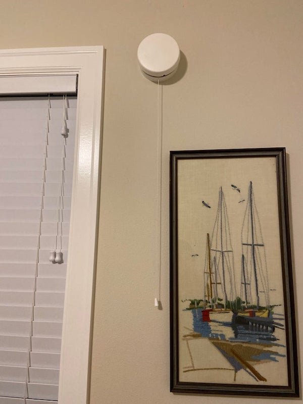 What is the plastic circle with the pull cord? There’s one in every room.

A: They are for passive ventilation and the cords are for adjusting how open they are.