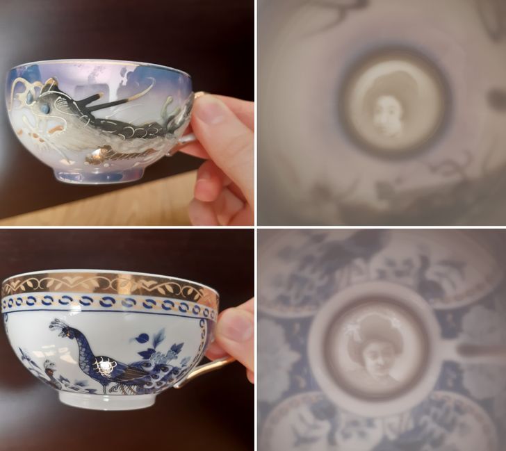 “My grandma’s Chinese teacups where you can see a woman’s face when you put them against the light.”