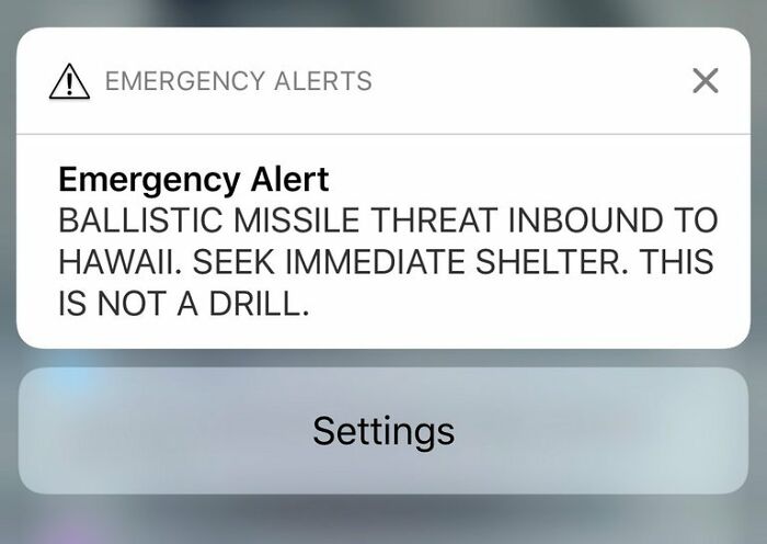 The Hawaii nuke false alarm was a test.
The Hawaii nuke false alarm last year was actually the US government testing to see how the general population would react if an actual nuclear war broke out.