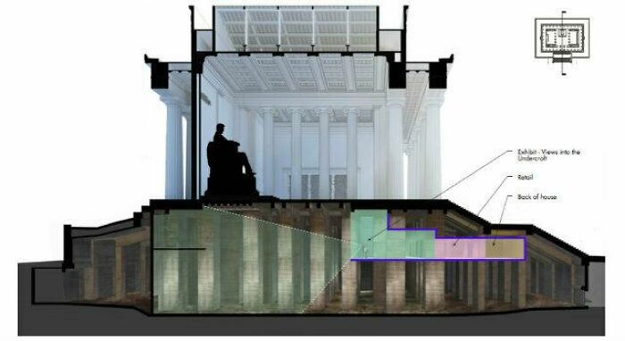 TIL that there's a 43,000-square-foot basement underneath the Lincoln Memorial that was forgotten about until 1974. It has its own plant life and ecosystem and graffiti from the original workers.