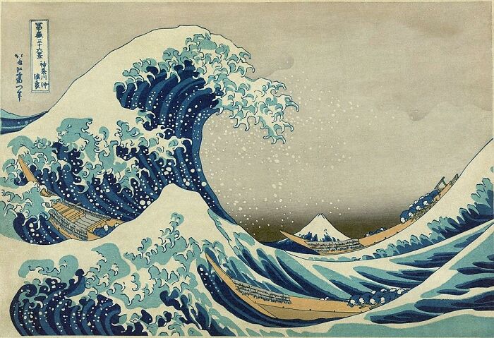 TIL that the famous Japanese painting of a giant wave is actually from a series of 36 paintings of Mt. Fuji from different views