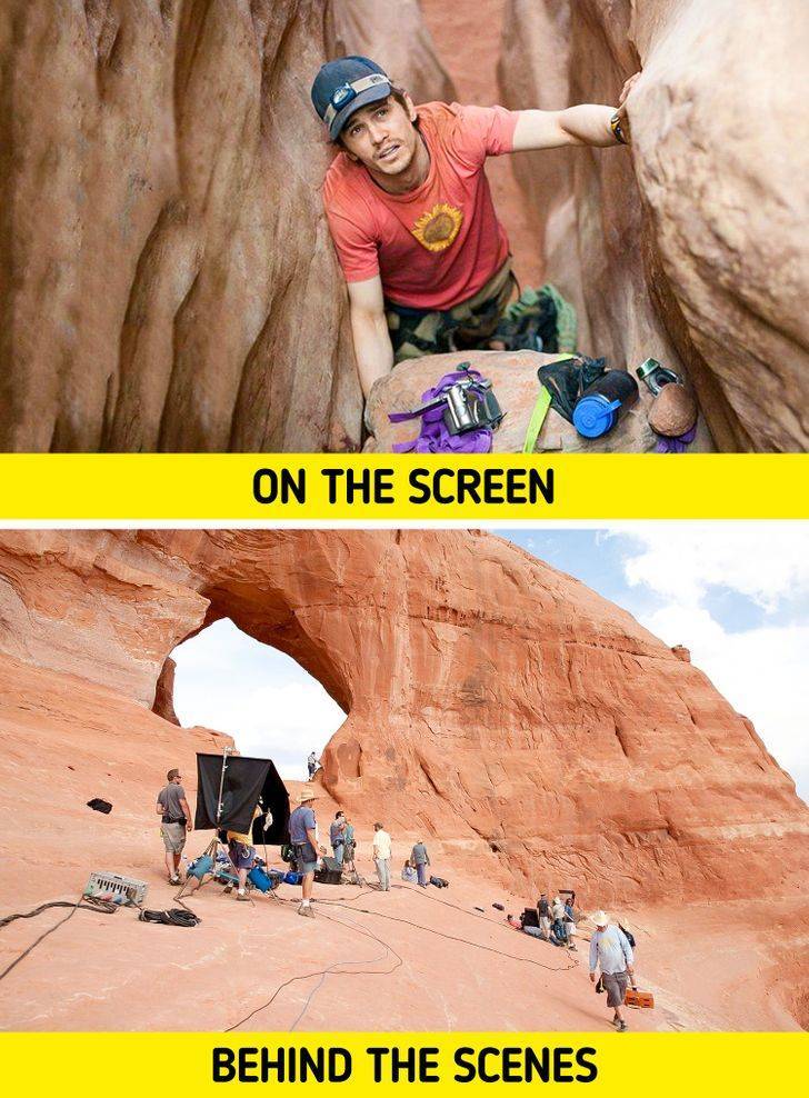 The majority of scenes for 127 Hours were shot right in the canyon.