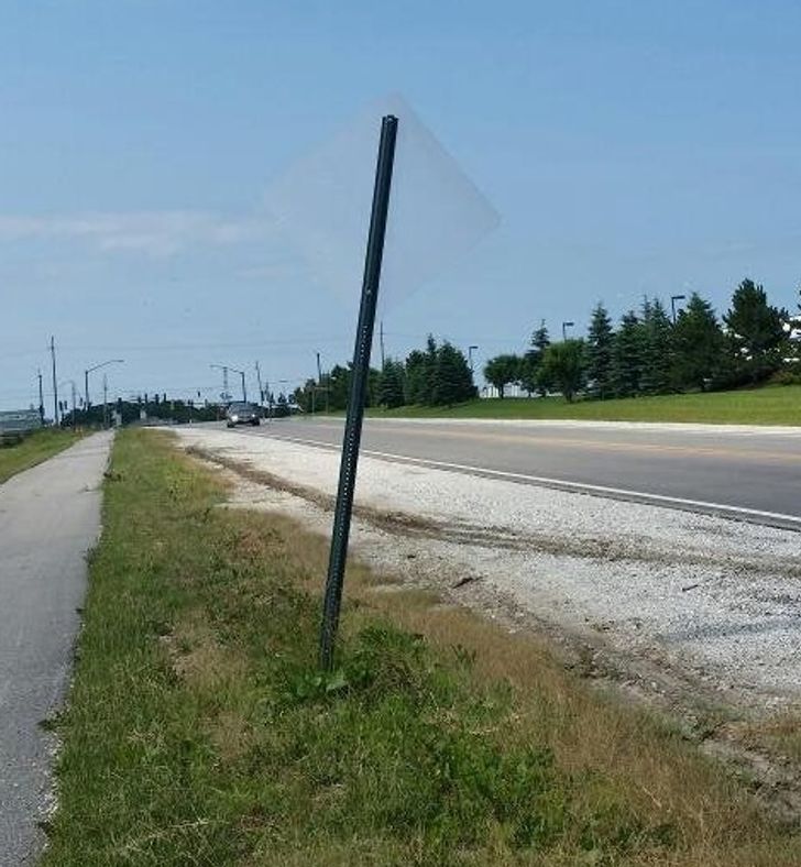 “The back of this sign didn’t want to obstruct the view.”