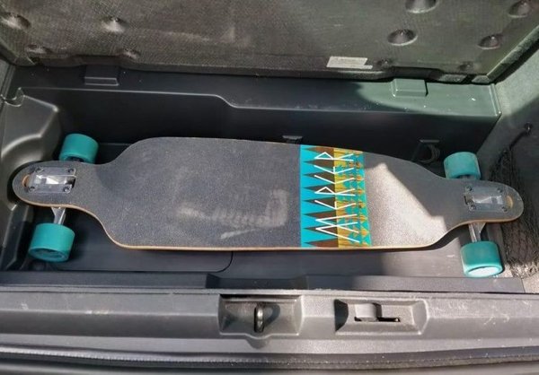 “The way my longboard fits into the compartment in my trunk”