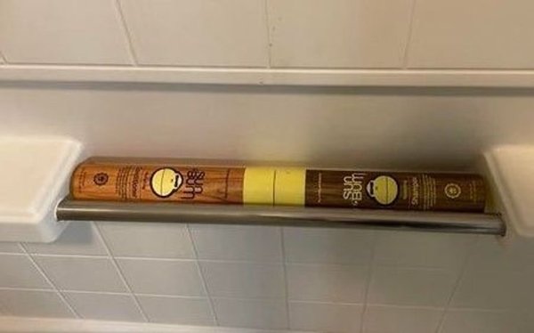 “New apartment. I guess I picked the right shampoo and conditioner.”