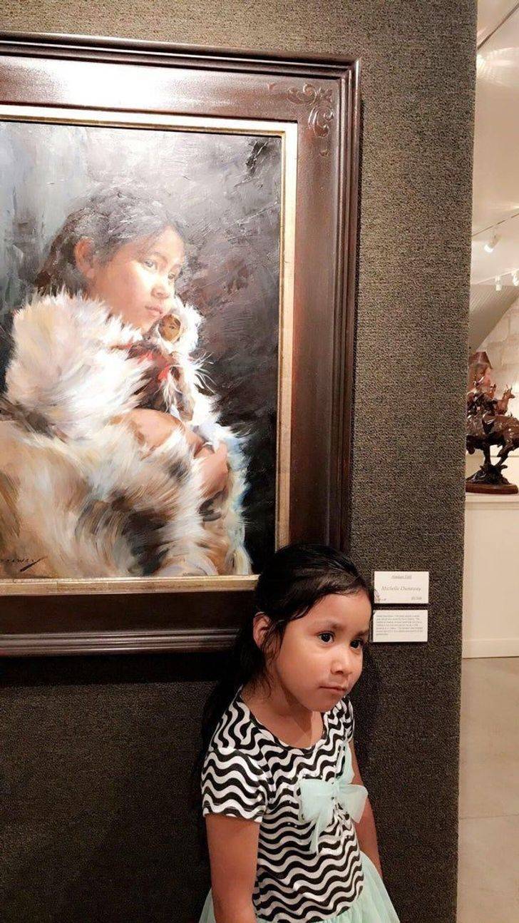 “When you take your daughter to a museum and see her in a painting”