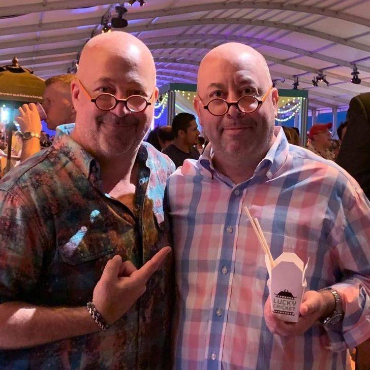 "Could it be that American presenter Andrew Zimmern knew that he had a doppelgänger?"