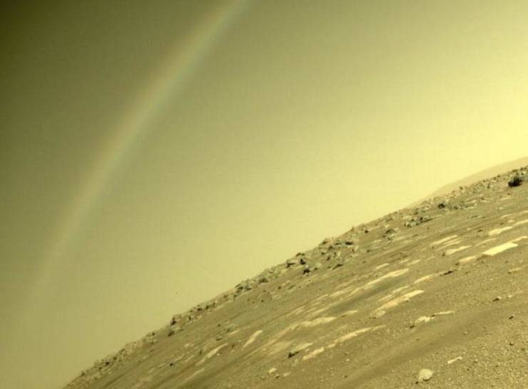 “A rainbow on Mars.”