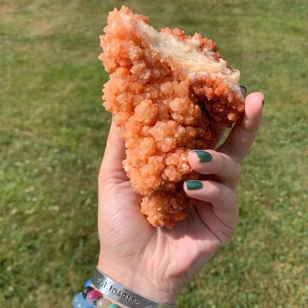 “Crystal that looks like a giant fried chicken.”