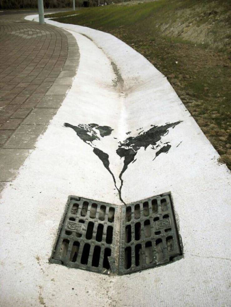 “Creative piece of street art.”