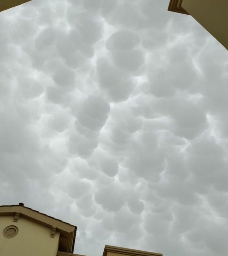 “Bubbly clouds that I took a picture of last spring”