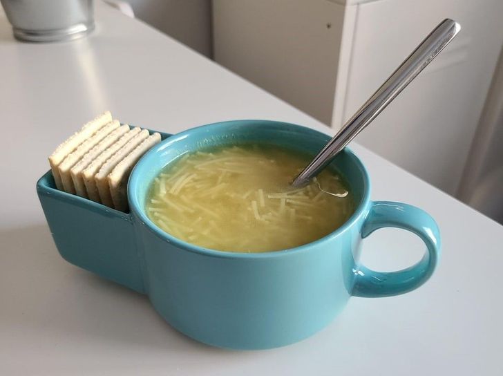 “This soup bowl that also holds crackers”