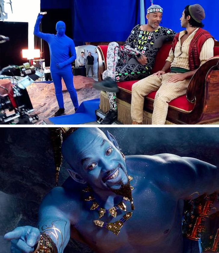 Will Smith would turn into the blue genie from Aladdin (2019) thanks to a special costume that you can see below.