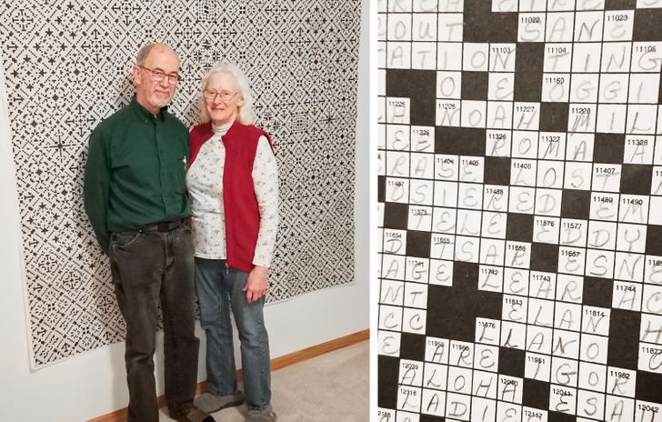 “Years ago, I bought my parents the world’s largest crossword as a joke. Today, they finished it.”