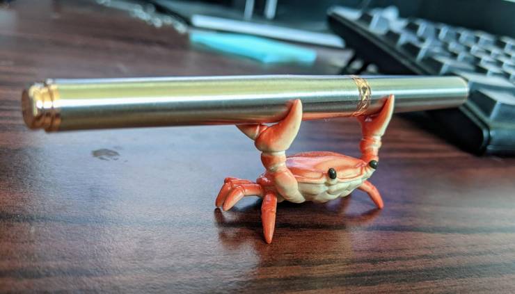 “A little crab pen holder I found in Tokyo.”