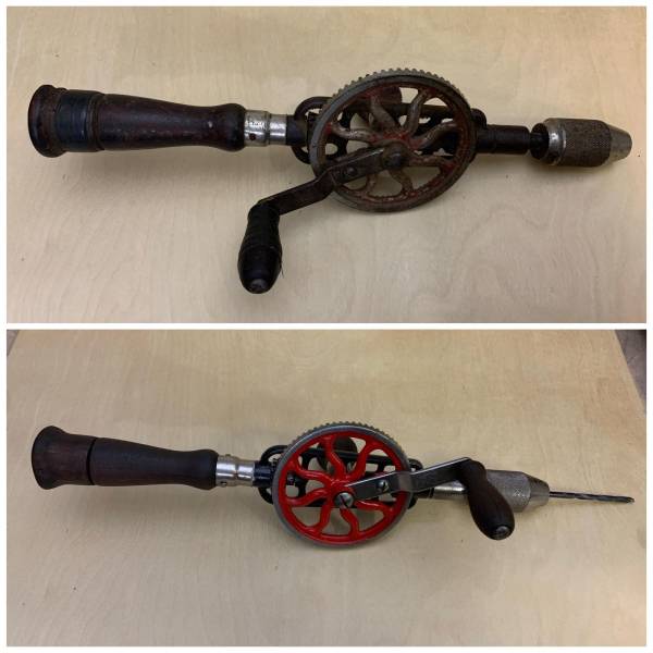 “A hand drill from the early 1900s that I fully restored.”