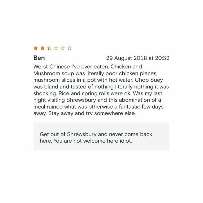 40 People Who Left Bad Reviews And Got A Reply.