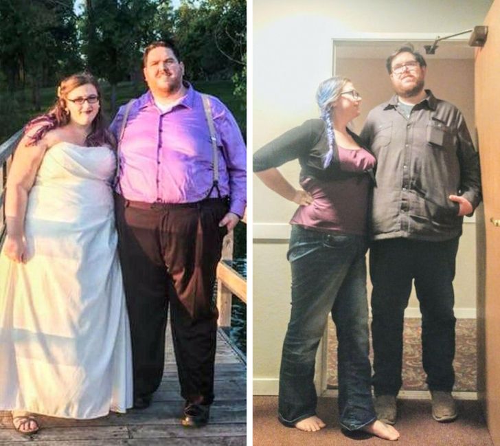 “Couples who lose massive amounts of weight together...”