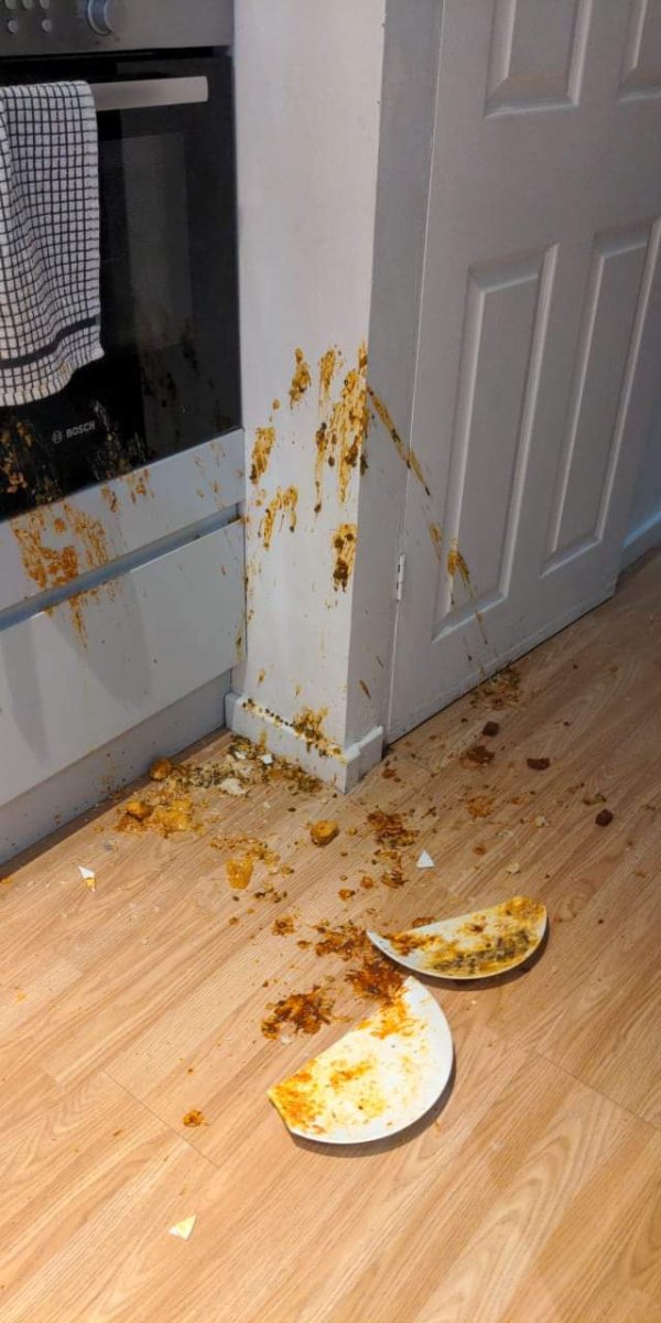 “I dropped my curry.”