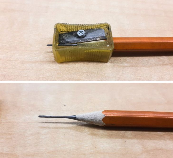 “This pencil sharpener doesn’t remove the very center of the lead.”