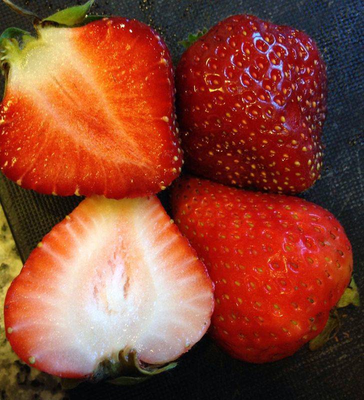 "The difference between farm fresh and supermarket strawberries"