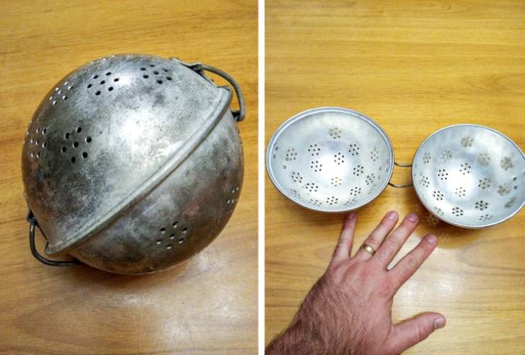 A spice sieve. 

This oversize tea infuser is actually a spice ball. Put the spices and herbs in and place them in the pot to cook without leaving debris. It also could be used for making soup stock, mulling drinks, or steaming small portions of rice and vegetables.