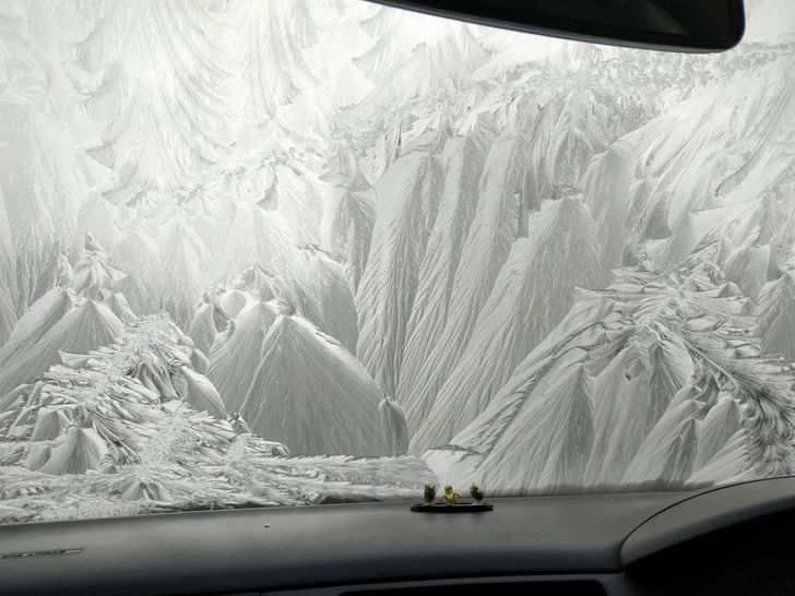 “The way my windshield froze”
