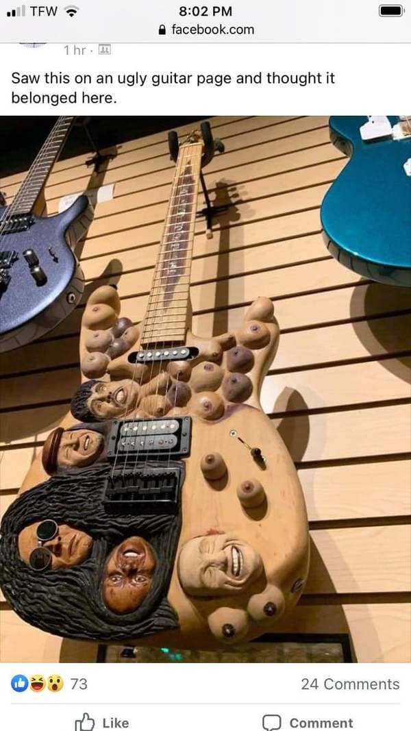 Terrible guitar for a huge Howard Stern fan.