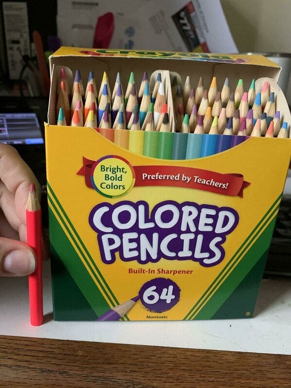 “Bought A Coloring Book And Pencils To Keep Me Busy While I’m Off Work. Thought These Were Full-Size Pencils”