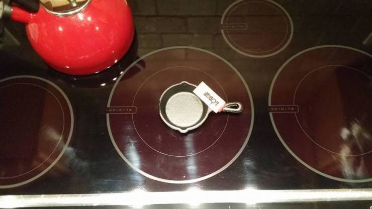 "My wife bought a cast iron skillet from Amazon"