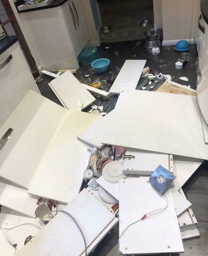 home repair fails - Kitchen cabinet
