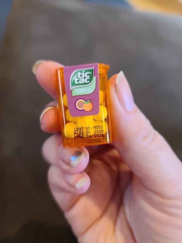 This tiny container of Tic Tacs that came with my takeout order