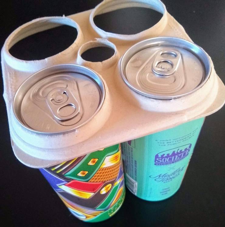 “My beer 4-pack came with paperboard rings, instead of plastic.”